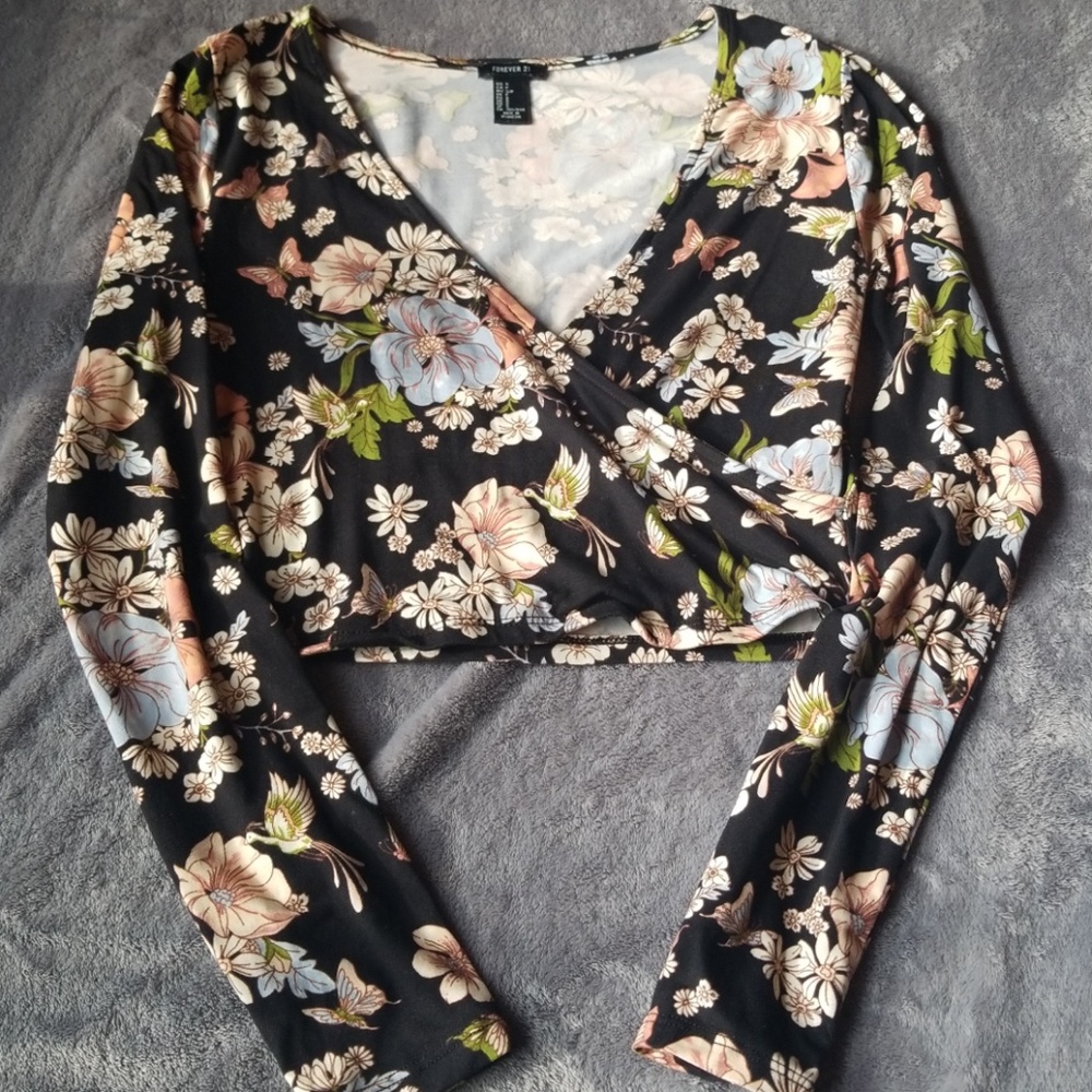 Forever21 floral crop top
